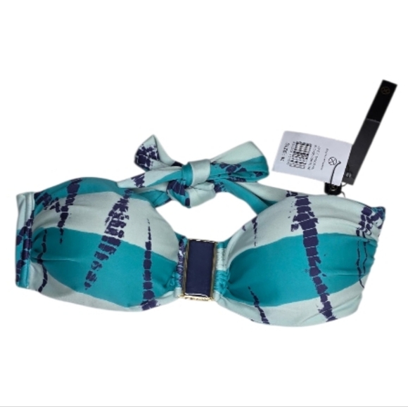 Vix Paula Hermanny Other - ViX Paula Hermanny Batik Bandeau Bikini Top - Blue Teal - Size M - NWT